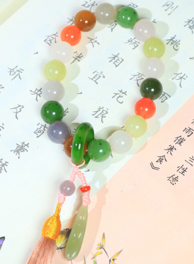 安道子天然和田玉手串高质量官方企业店正品带证书多款可选可回收