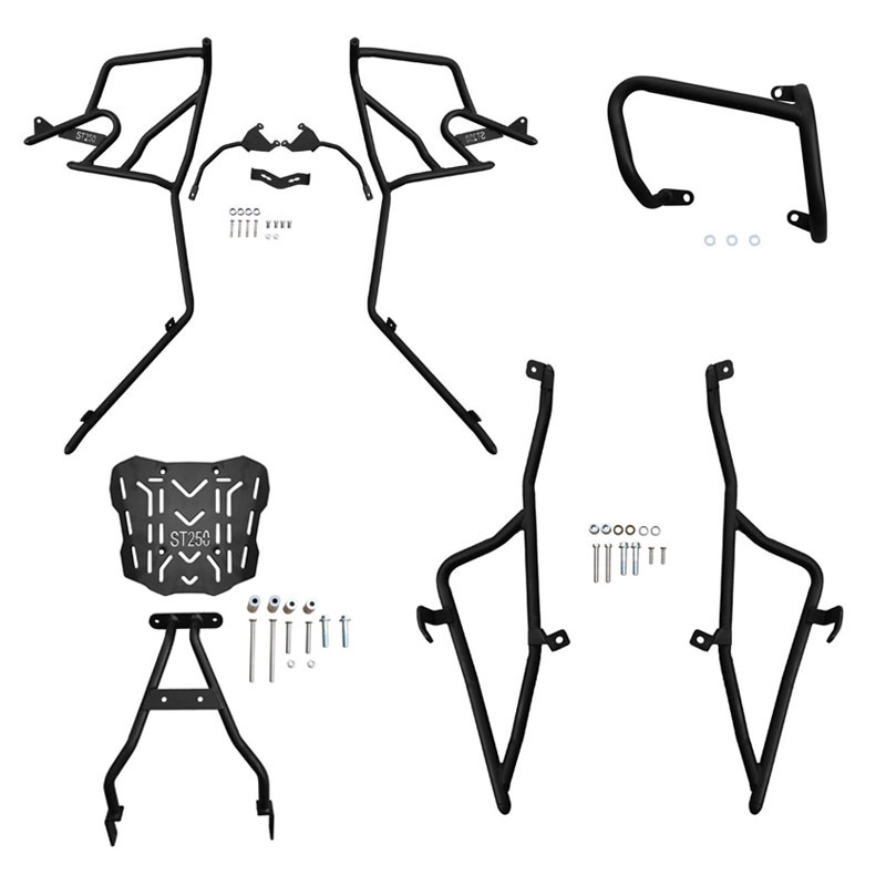 适用于23新款光阳ST250摩托车保险杠碳钢货架尾箱加强支撑杆护杠 - 图3