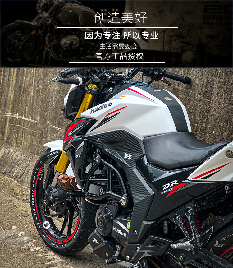 适用于豪爵DR160-S保险杠DR150-S防摔杆前护杠竞技特技杠改装配件 - 图0