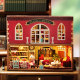 Diy cabin building block town handmade house