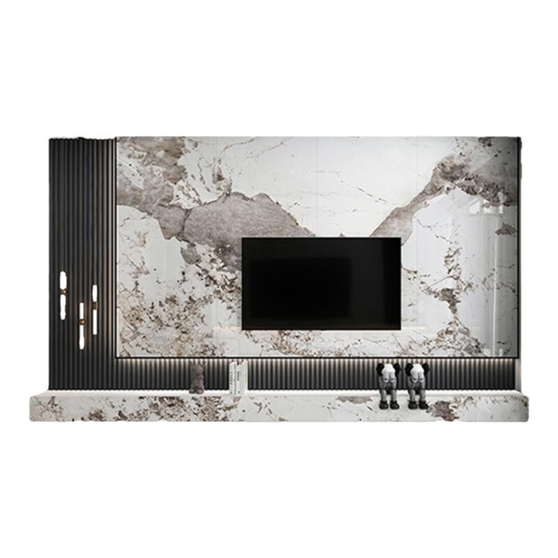 电视背景墙岩板轻奢木格栅装饰柜2025现代简约客厅悬空影视墙定制,淘宝优惠券,粉丝福利购,淘宝优惠卷
