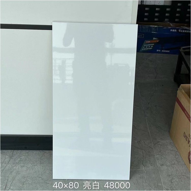 纯白色客厅亮面瓷砖400X800亚光厨房卫生间釉面瓷片通体中板墙砖