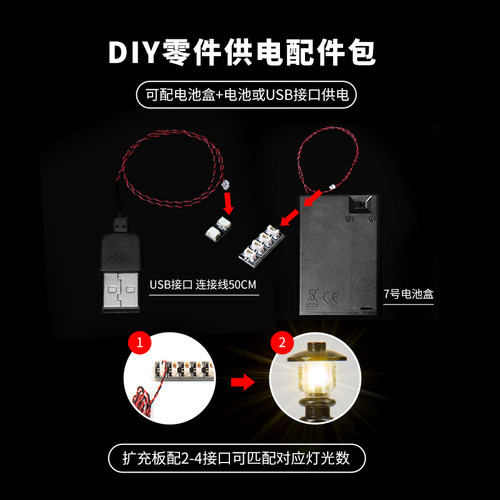 brickblingled适用乐高灯可粘贴灯带街景发光零件diy积木灯光配件 - 图2
