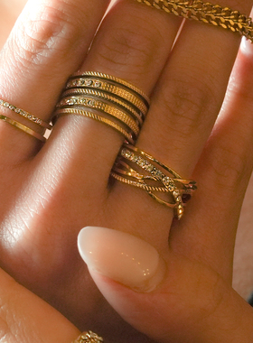 戒指HACKNEYNINE18K镀金欧美