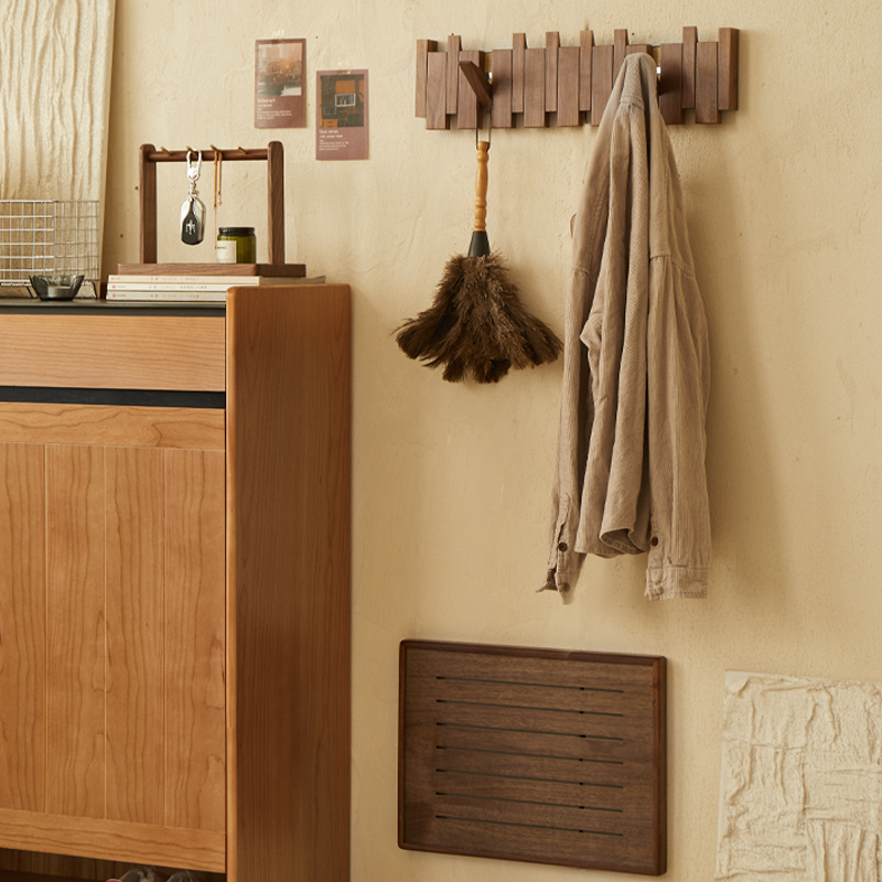 黑胡桃电表箱遮挡画网线盒弱电箱挂画配电箱多媒体遮丑实木装饰画 - 图3