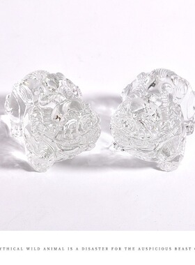 琉璃皮丘摆件黄水晶貔貅