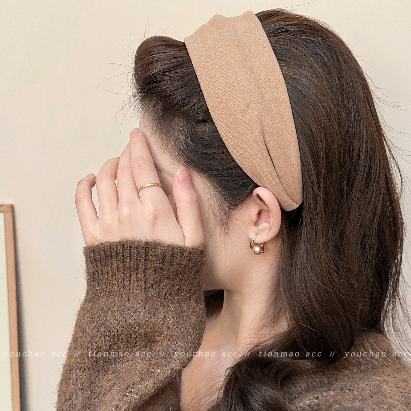 显脸小宽边发箍女高颅顶2025新款日常外戴头箍发卡高级感洋气时尚,淘宝优惠券,粉丝福利购,淘宝优惠卷