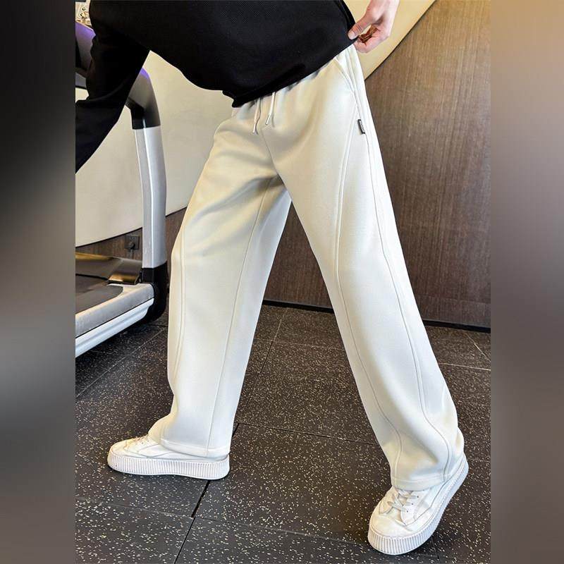 潮牌直筒运动厚棉裤男士秋冬季2026新款高级感加绒加厚潮流休闲裤,淘宝优惠券,粉丝福利购,淘宝优惠卷