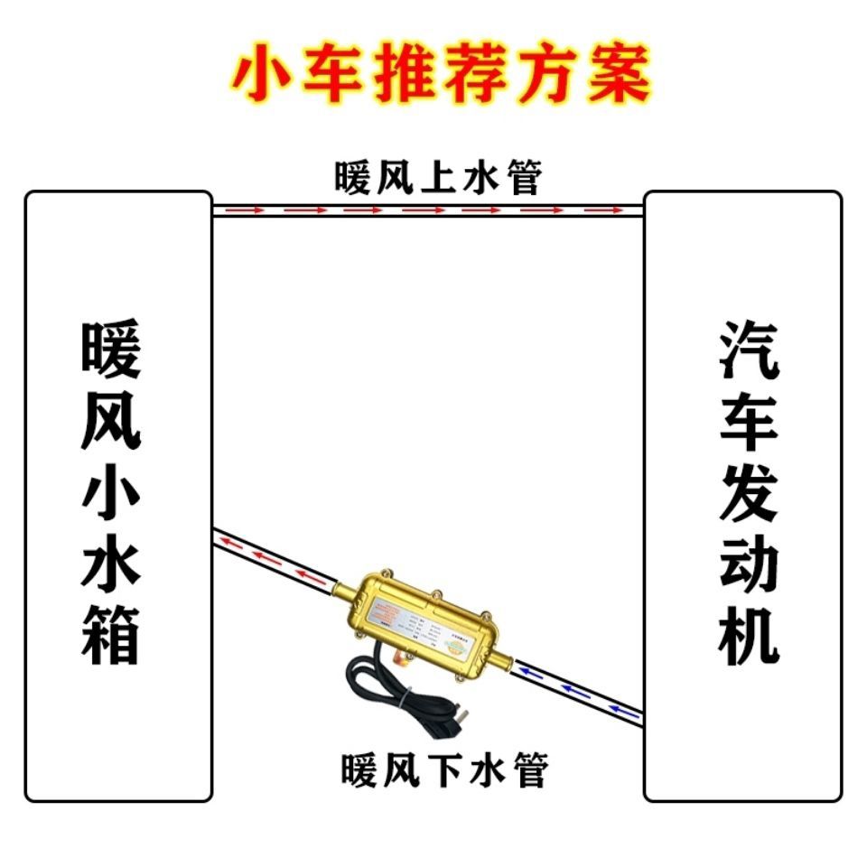 汽车水箱预热器发动机加热器防干烧暖风机预热防冻液加热 - 图2