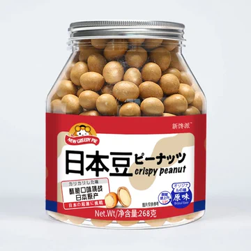 派鱼皮花生桶装罐268g日本豆怀旧零食花生豆