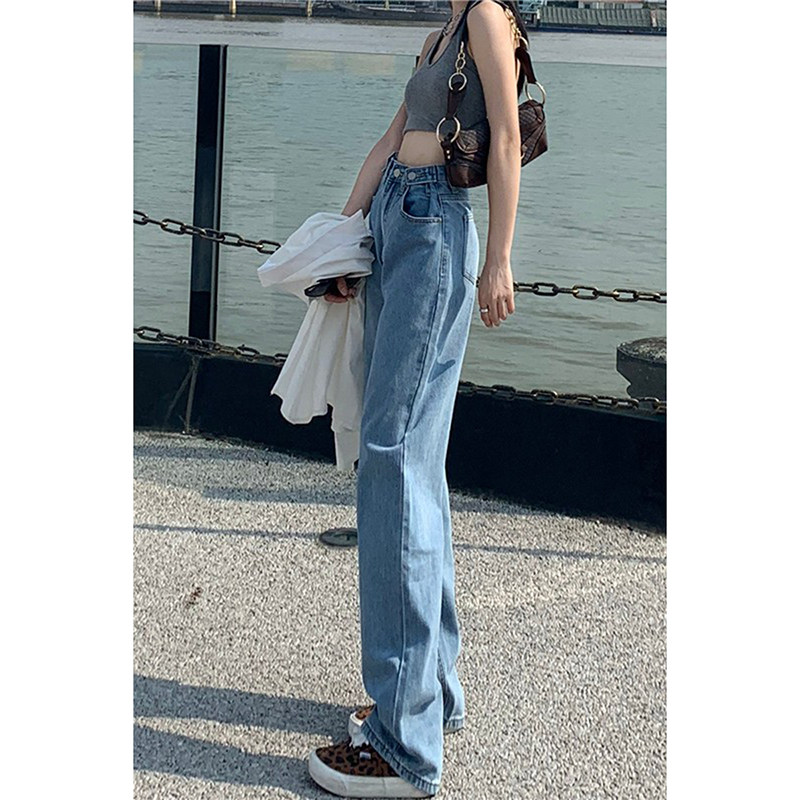 kfko梨形身材春装2022年女直筒裤子 kfko牛仔裤