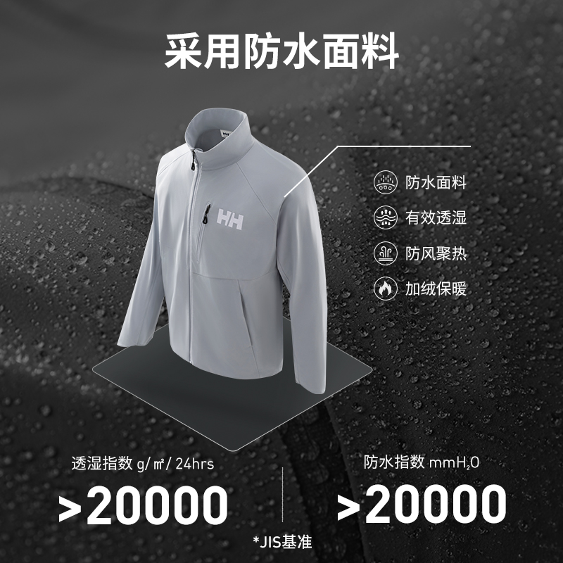 HELLY HANSEN/HH 户外运动抓绒夹克防水防风立领软壳衣 - 图0
