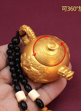 新款把把壶转转貔貅小茶壶马上胡转转迷你手把件打麻将工艺品摆饰