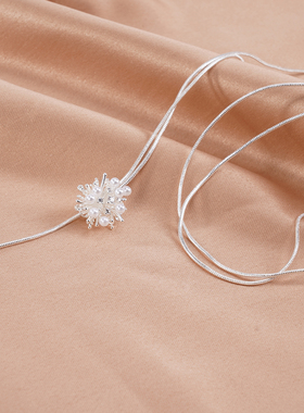 抽拉式项链配饰女长款高级毛衣链