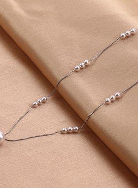 施家珍珠项链女2026新款锁骨链