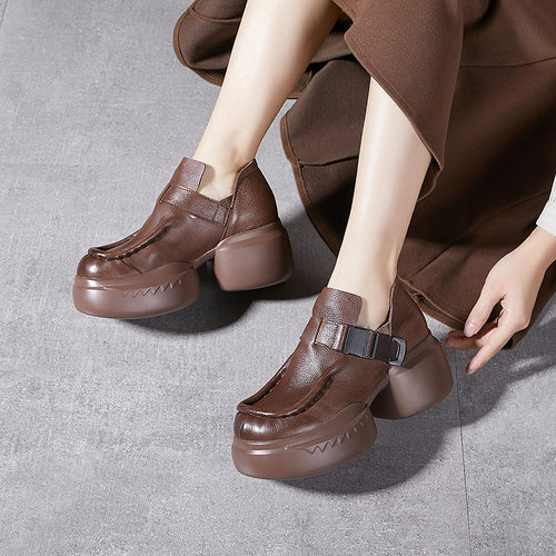 Platinum Di Si small leather shoes for women in spring and - 图2