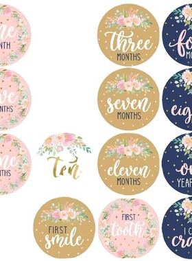 Colorful wooden baby milestone card, UV printed wood chip,