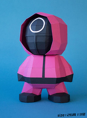26cm High Pink Warrior TV Drama Character Paper Model DIY S