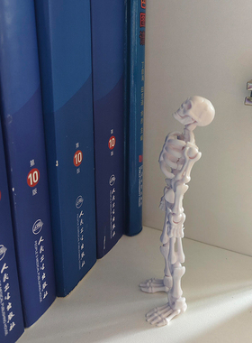 当医学生找到了自己的书童~骨节人偶关节可动立体骷髅人摆件积木