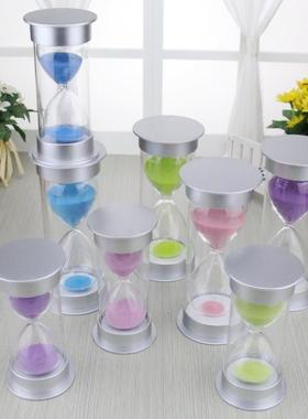 银沙漏5/10/钟1/20WRZ/30分计时器儿童玩具创意家居摆5件礼盖品