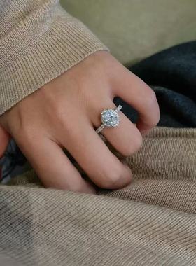 轻奢S925银莫桑钻高级感小众设计