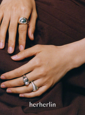 herherlin纯银小众设计师戒指