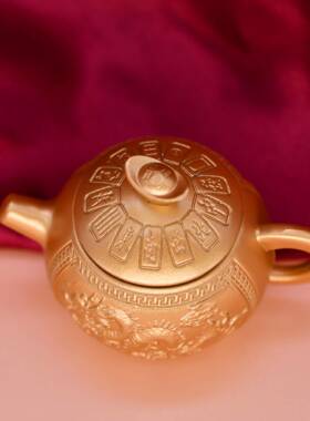 龙lfbbh凤呈祥把把胡转转纸金元宝金手把件属工艺品面镇桌解压摆