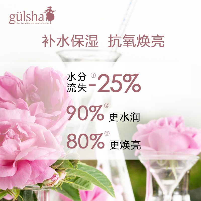 gulsha/古尔莎土耳其天然大马革玫瑰纯露爽肤水湿敷补水保湿提亮