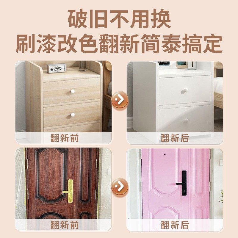 Special paint for wooden door renovation, water-based wood paint, furniture renovation paint, color changing paint, white paint, self-brushing paint SY