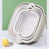 Double-layer kitchen sink drain basket hot pot platter vegetable wash basket home living room plastic fruit basin wash fruit plate