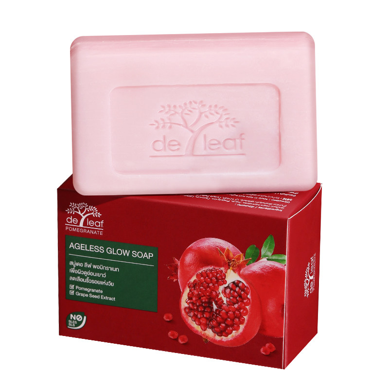 deleaf泰国进口红石榴抗初老*肥皂 deleaf海外身体皂