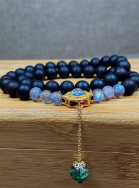 缅甸小叶降真香手串diy搭配四叶草熏香手链奇楠沉水糖结软油摆件