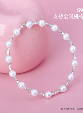 S925银切面散珠隔珠DIY串珠