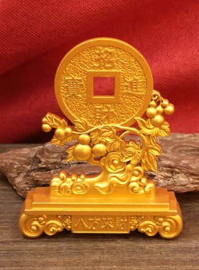 招财进宝福禄摆件铜钱葫芦客厅酒柜装饰品摆件店铺开业办公室礼品