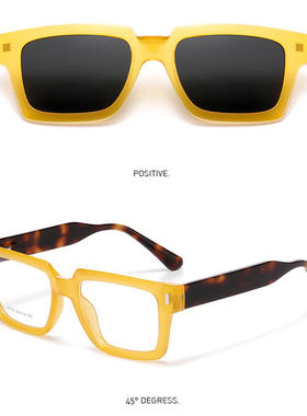 8730套镜磁吸CP插扁针外贸墨镜男女近视偏光太阳镜二合一可配度数