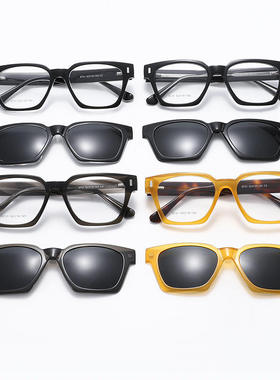 TR8731磁吸套镜板材弹簧脚外贸墨镜偏光太阳眼镜两用近视可配度数