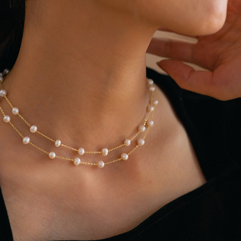 Manreya玛芮雅项链星空坠落满天星珍珠项链高级感毛衣链女长款,淘宝优惠券,粉丝福利购,淘宝优惠卷