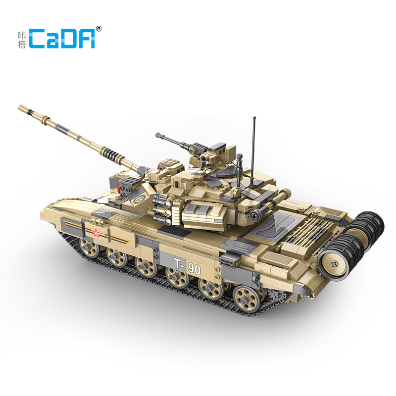 cada咔搭t90主战坦克拼装儿童积木 cada咔搭建构/拼插积木