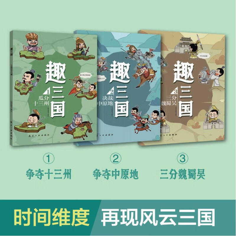 趣三国全套6册漫画书小学生老师推荐写给儿童的孩子的中古历史一二三年级课外阅读书籍三国演义连环画珍藏版幼儿趣味中国历史绘本-图0