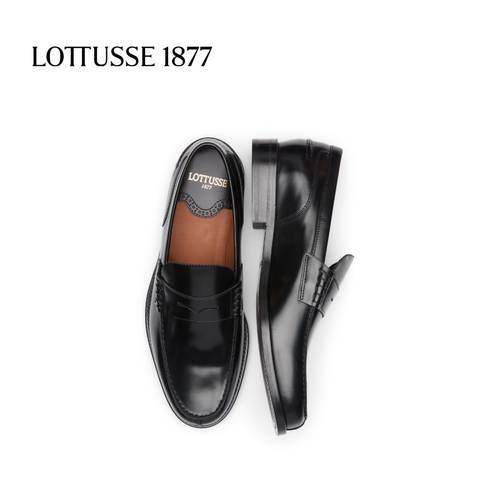 LOTTUSSE/乐途仕春布雷克牛皮手工男士商务休闲乐福鞋 - 图3