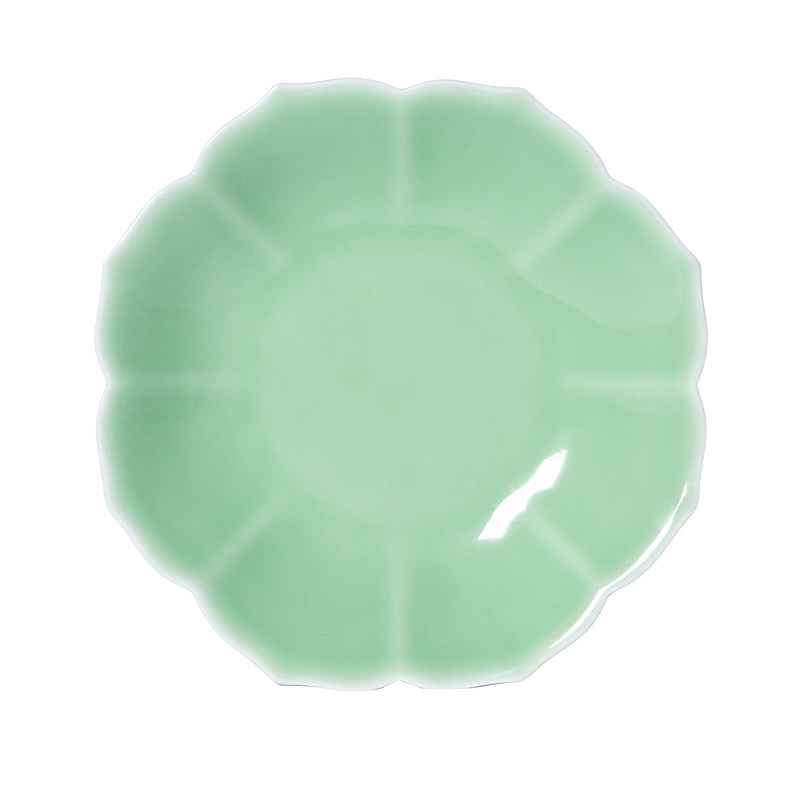 龙泉青瓷菜盘子果盘骨碟平盘子家用陶瓷中式炒菜盘餐具7酒店8英寸,淘宝优惠券,粉丝福利购,淘宝优惠卷