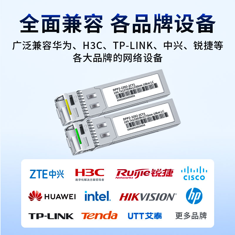 希力威视万兆光模块SC千兆2.5G单模单纤SFP 3公里LC接口10KM20KM 1.25G单模双纤-图0