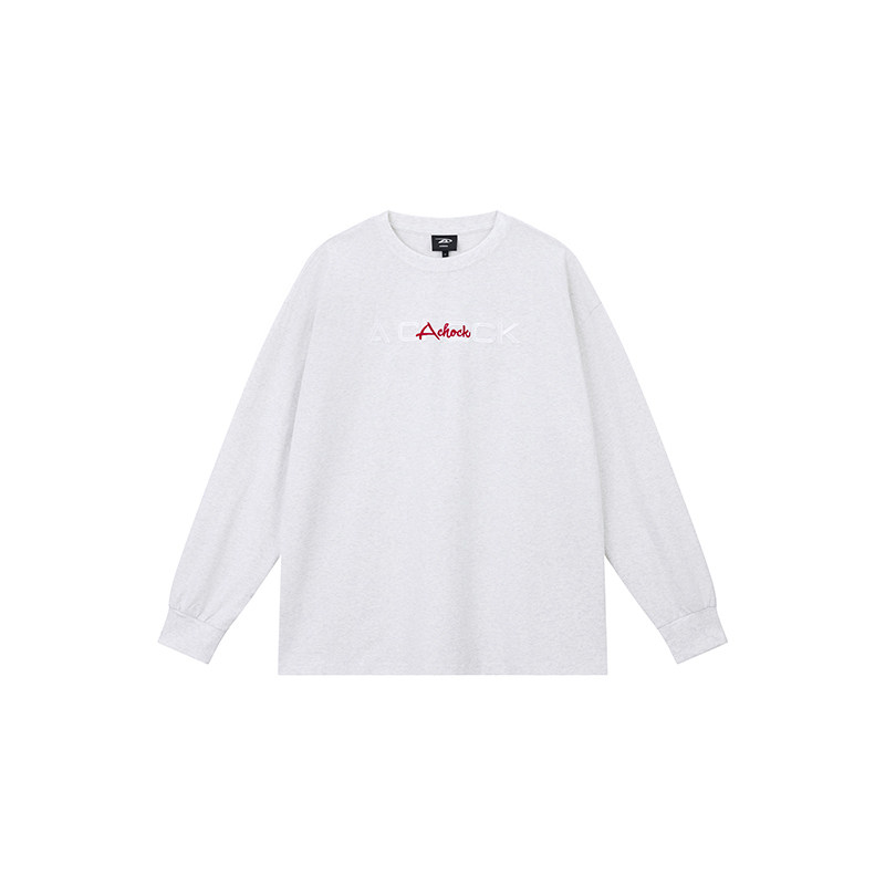 【Achock官方店】基础款简约logo刺绣圆领打底上衣潮流新款长袖t,淘宝优惠券,粉丝福利购,淘宝优惠卷
