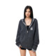 Simple hooded sweater loose lazy style sweater plaid couple coat