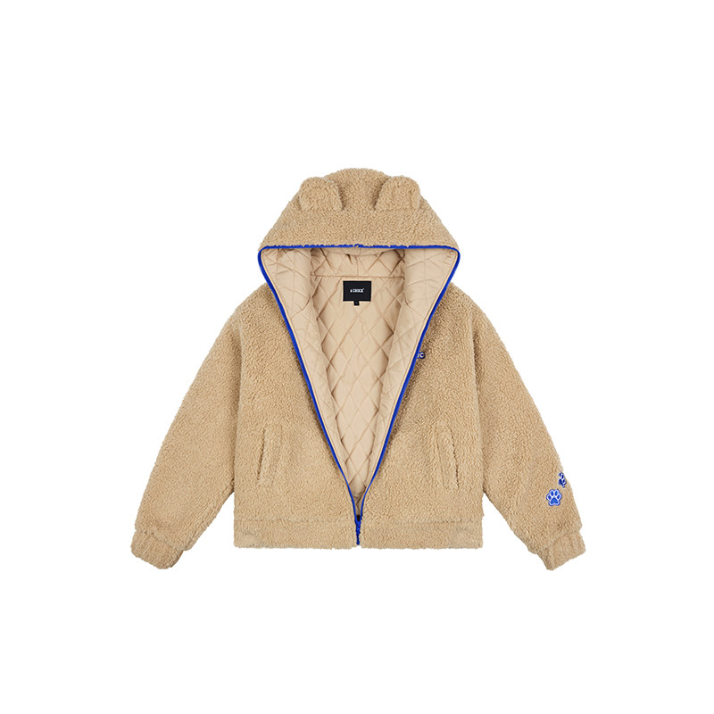 【Achock官方店】羊羔绒外套冬季加厚保暖棉衣可爱熊耳连帽棉服女,淘宝优惠券,粉丝福利购,淘宝优惠卷