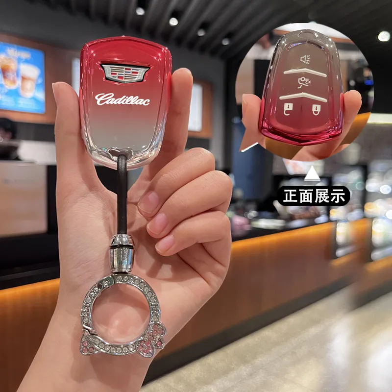 适用于凯迪拉克xt5钥匙套xt4 xt6女壳atsl ct5 ct6 xts包扣时尚sy - 图1
