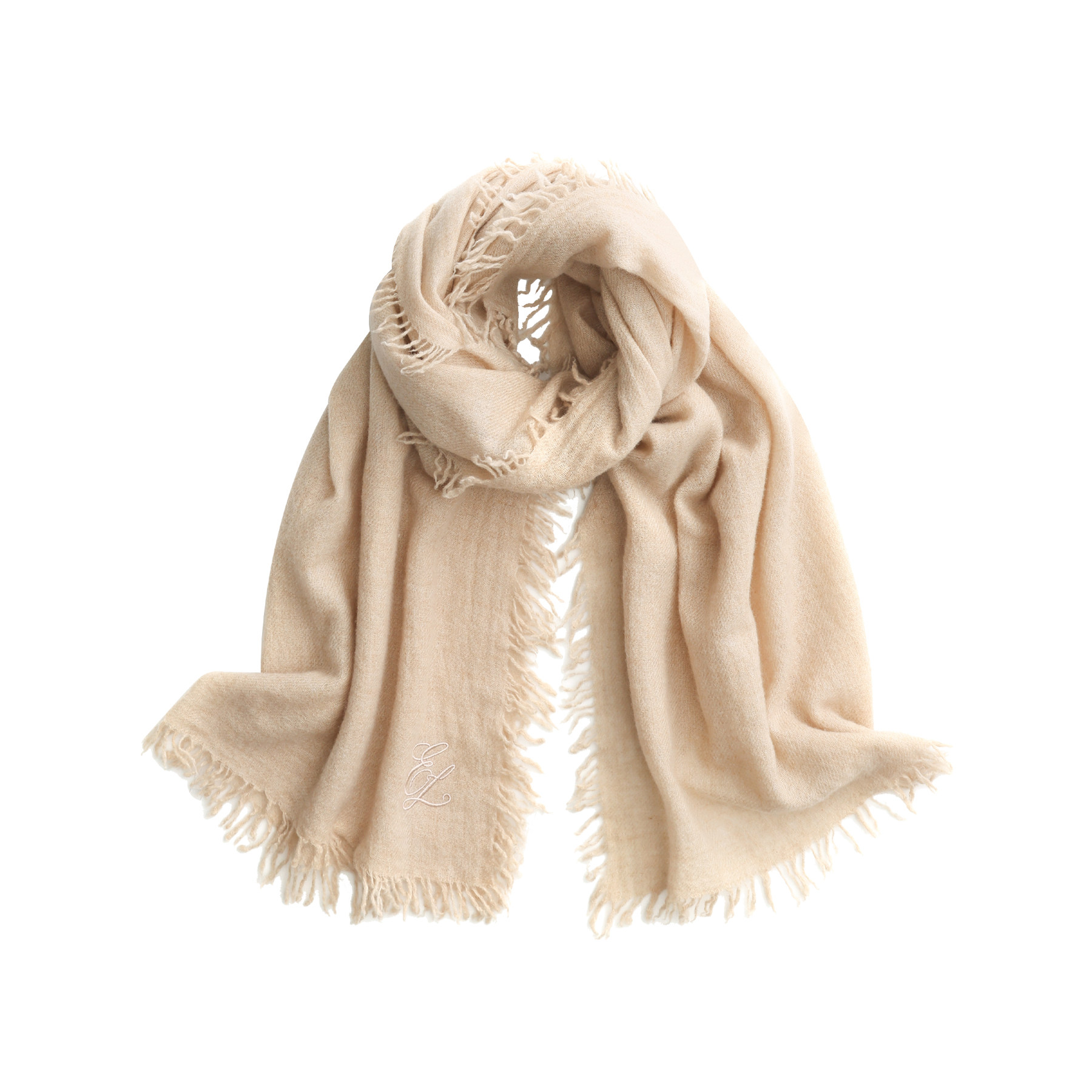 ELLE100%绵羊毛刺绣围巾女士秋冬户外保暖时尚百搭大尺寸披肩护肩,淘宝优惠券,粉丝福利购,淘宝优惠卷