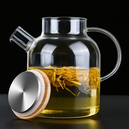 玻璃茶壶家用泡茶壶煮茶蒸茶壶耐热大容量烧开水壶花茶壶茶具套装 - 图2
