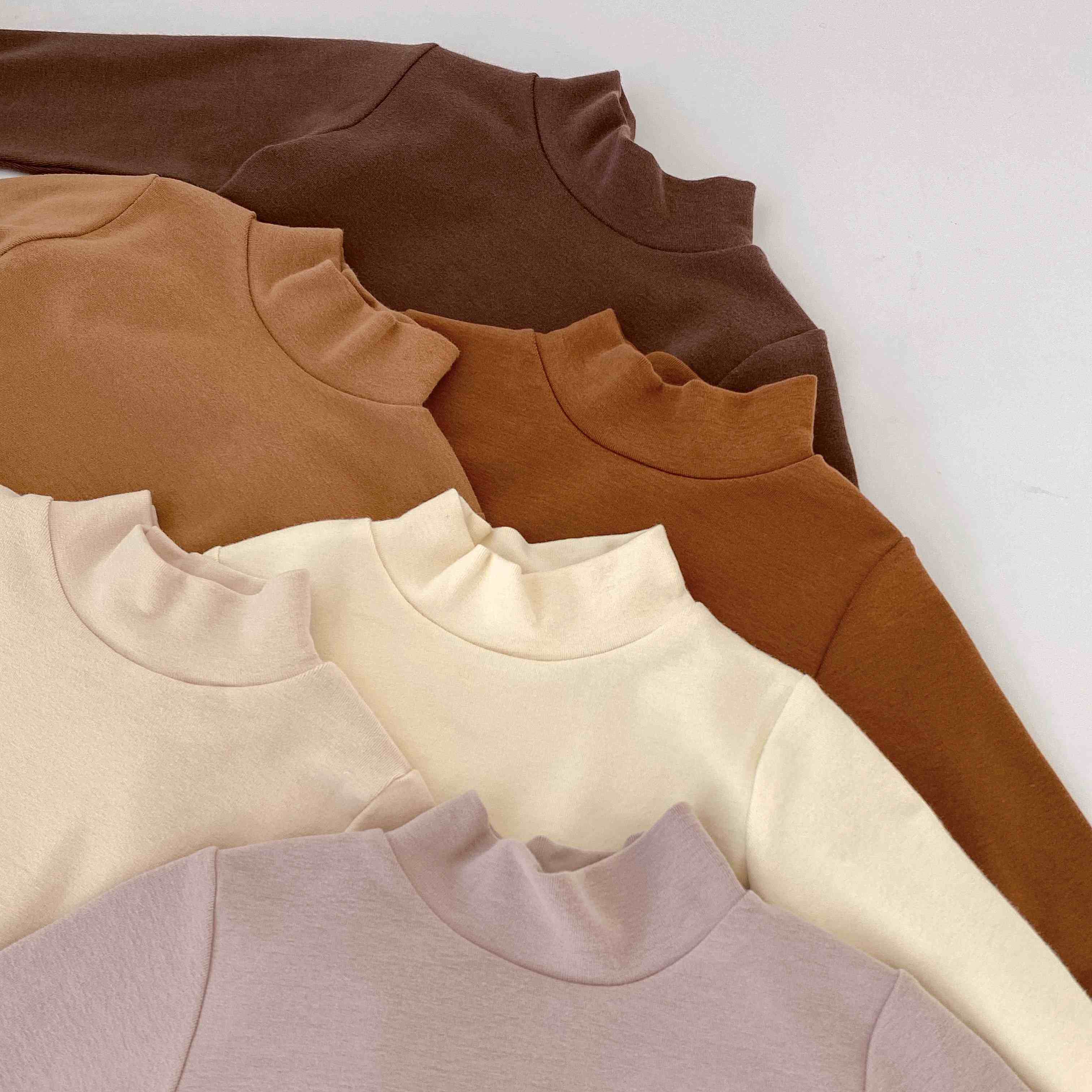 男童女童磨毛中领打底衫保暖宝宝白色上衣儿童半高领加厚长袖T恤,淘宝优惠券,粉丝福利购,淘宝优惠卷