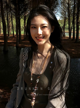 新中式花朵流苏串珠项链女